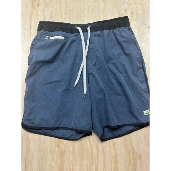 Vuori Shorts Mens Sz M Blue Bank Shorts Hybrid Gym Training Unlined - Picture 1 of 6